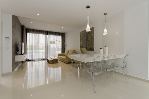 Living room with dining area